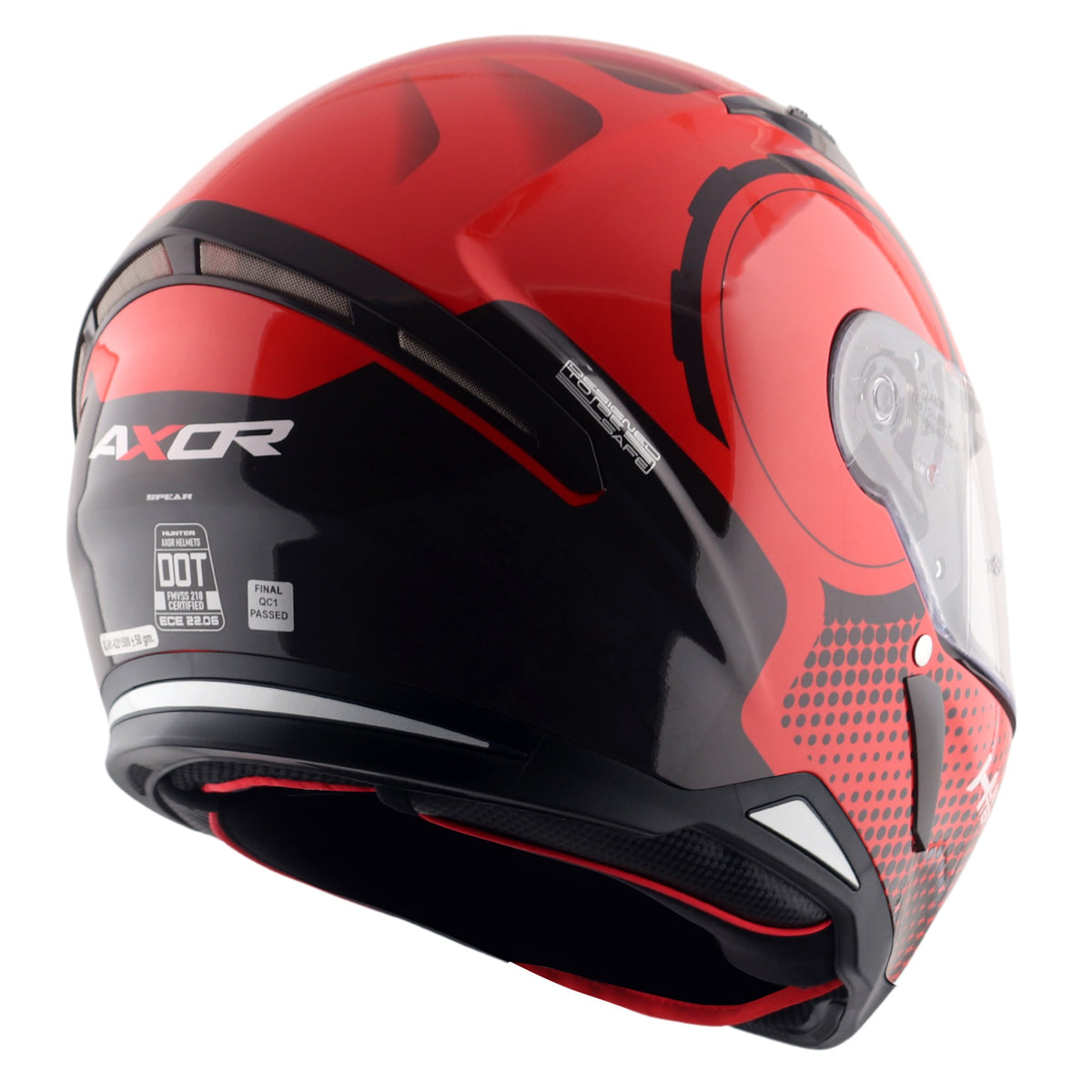Axor Hunter SH890 Full Face Helmet - Spear Red Gloss