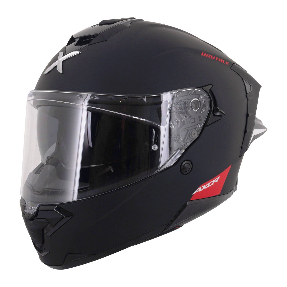 Axor Brutale Full Face Helmet With Dual Spoiler - Black Matt