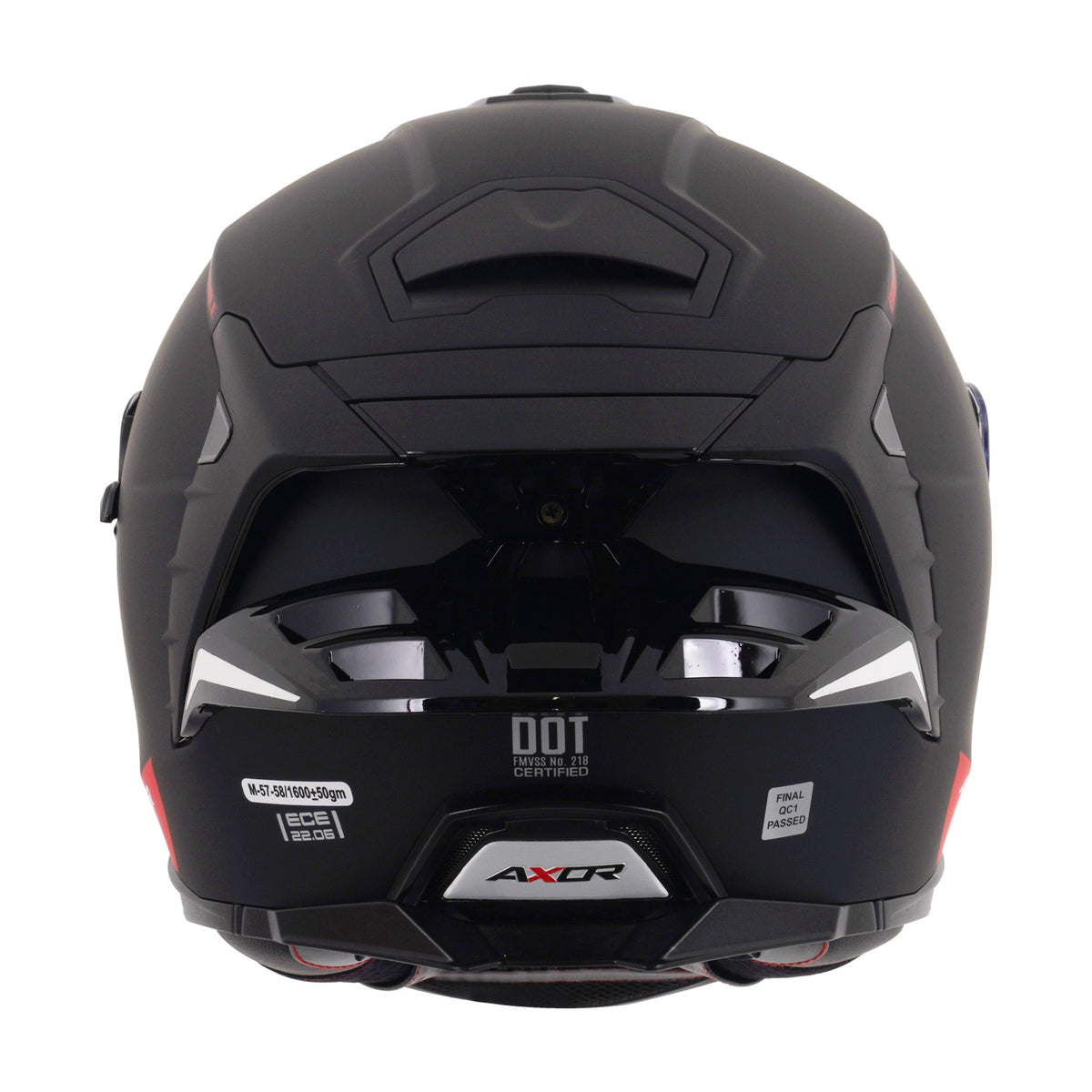 Axor Brutale Full Face Helmet With Dual Spoiler - Black Matt