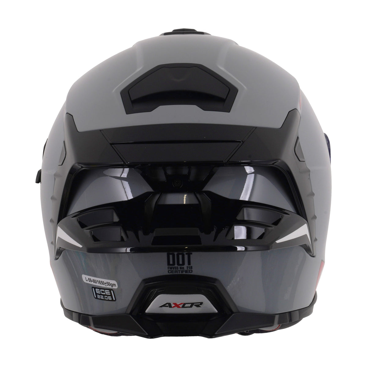 Axor Brutale Full Face Helmet With Dual Spoiler - Nardo Grey Gloss
