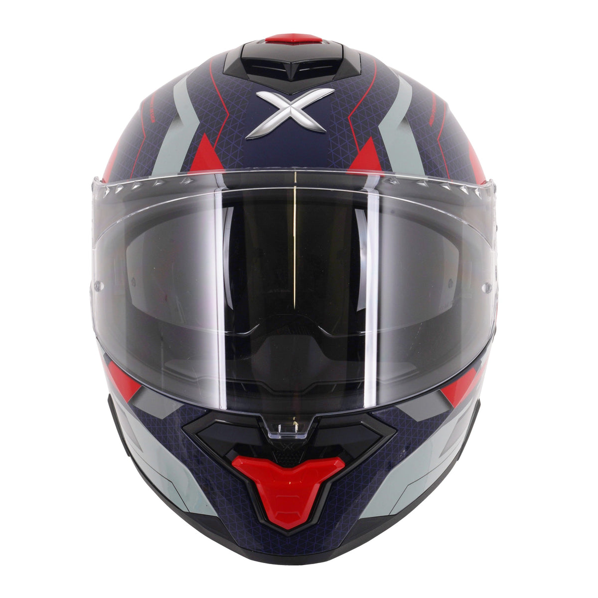 Axor Brutale Full Face Helmet With Dual Spoiler - Plexus Blue Red