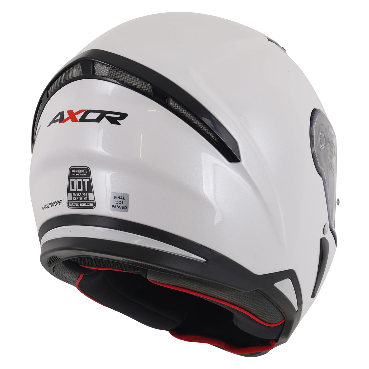 Axor SH890 Hunter Full Face Helmet - Solid White Gloss