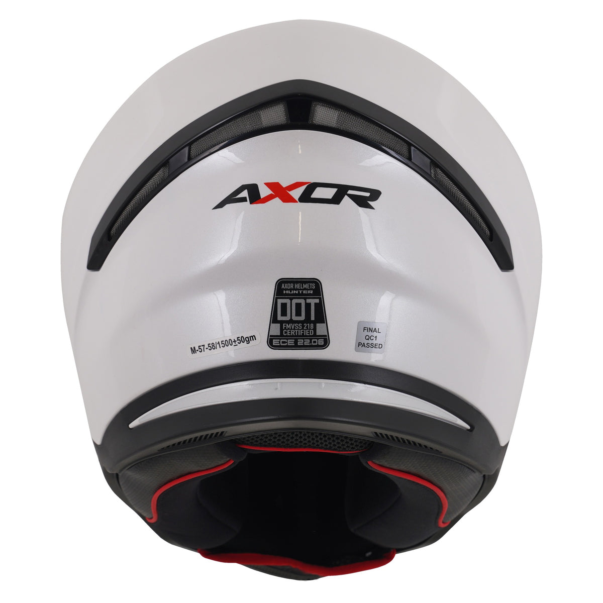Axor SH890 Hunter Full Face Helmet - Solid White Gloss