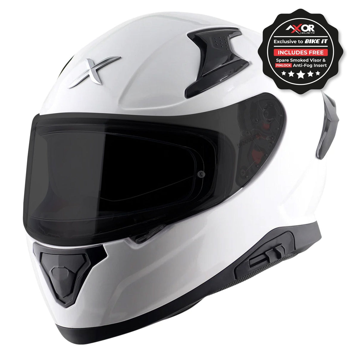 Axor Apex Full Face Helmet - White Gloss
