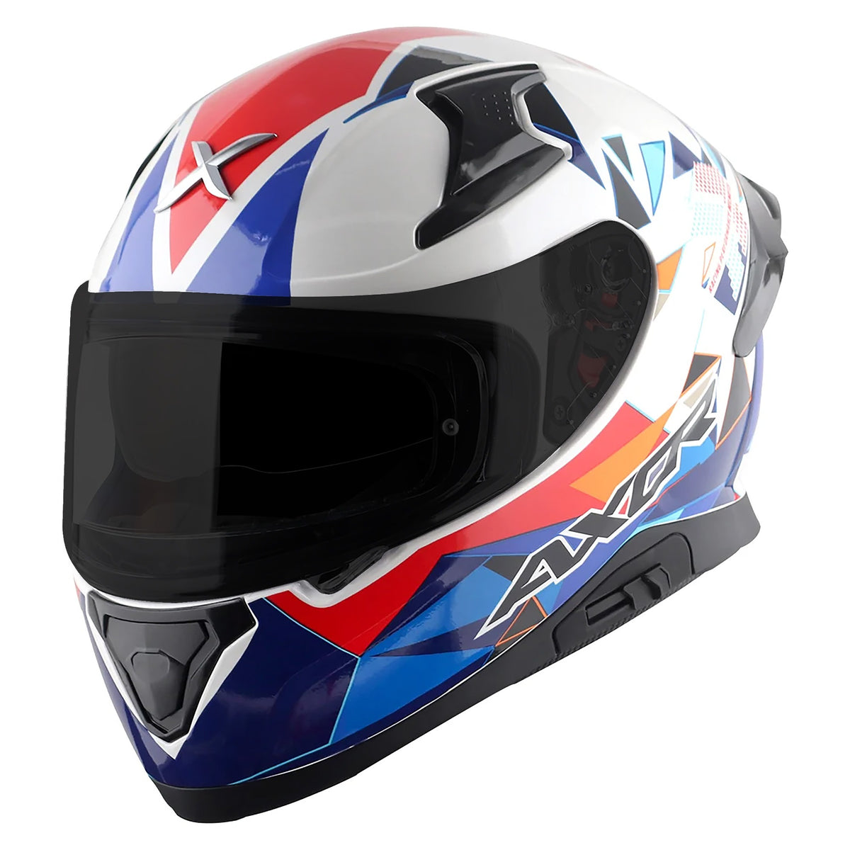 Axor Apex Full Face Helmet - Prism White Red Gloss