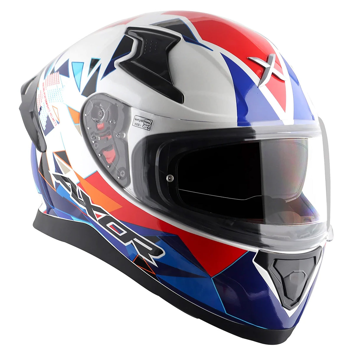 Axor Apex Full Face Helmet - Prism White Red Gloss