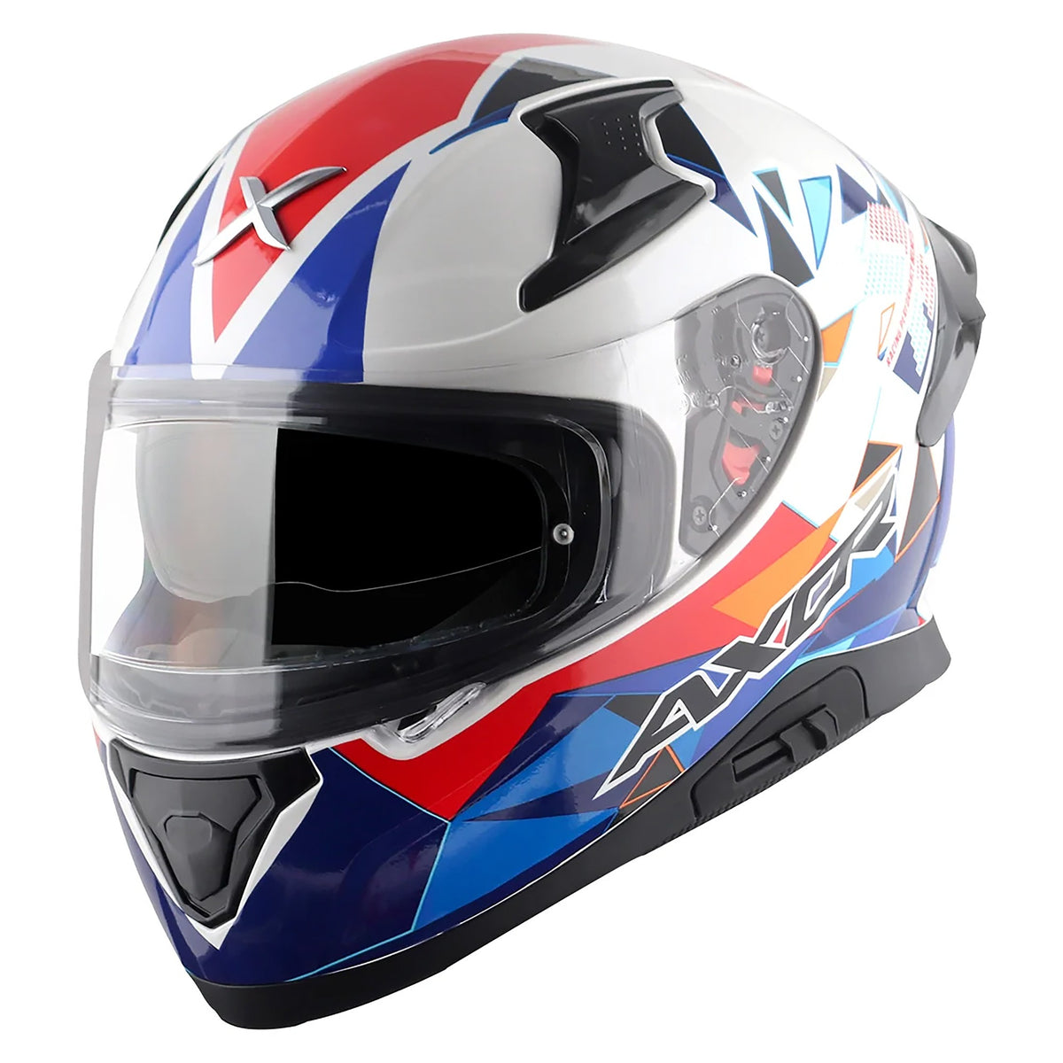 Axor Apex Full Face Helmet - Prism White Red Gloss