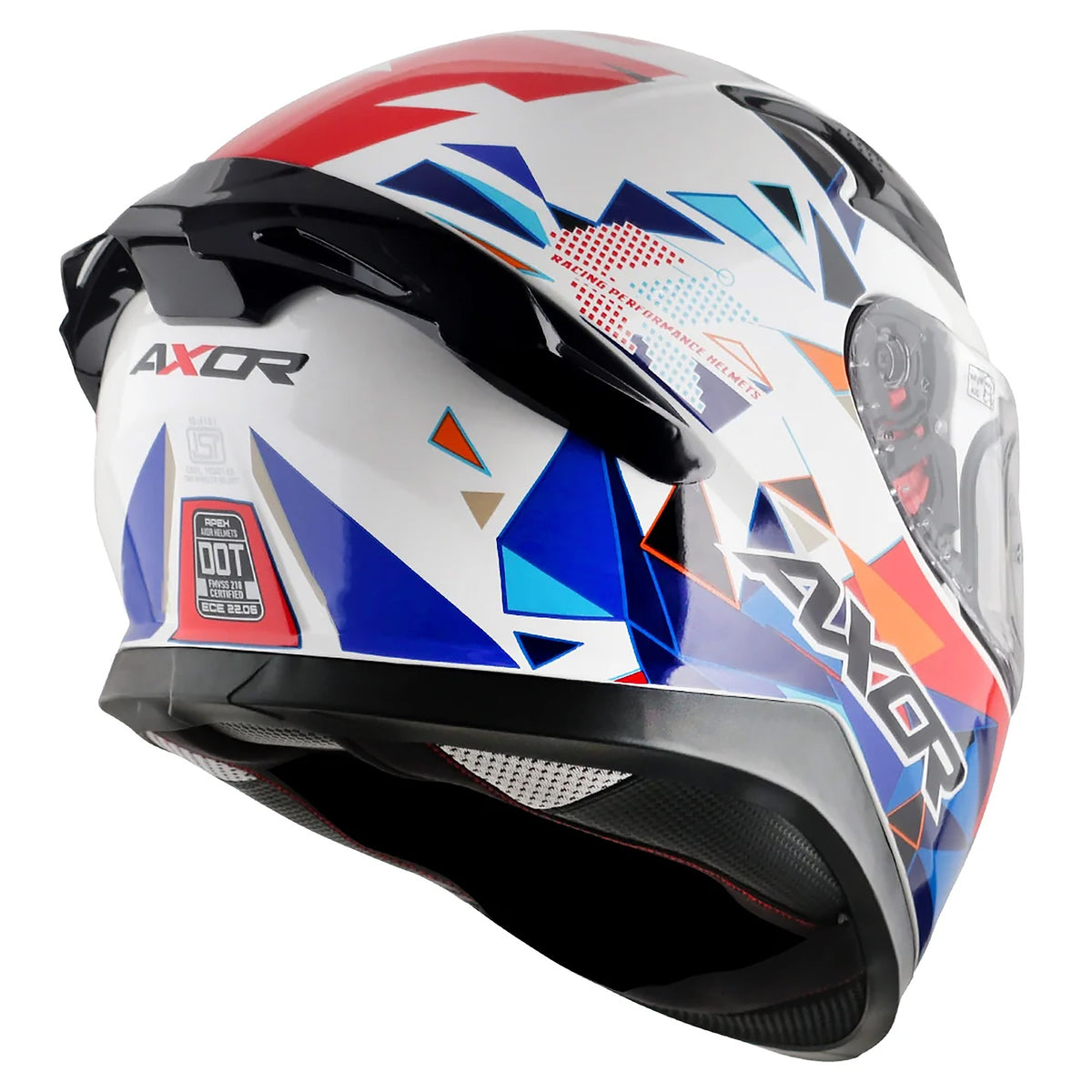 Axor Apex Full Face Helmet - Prism White Red Gloss