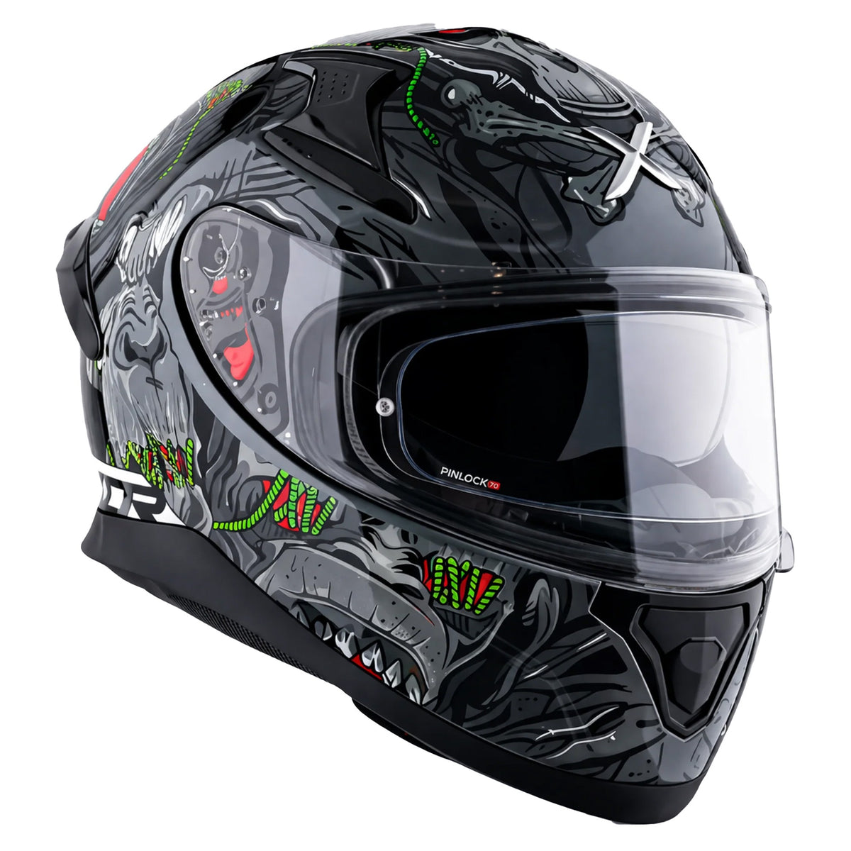 Axor Apex Full Face Helmet - Ascetic Stone Black Grey Gloss