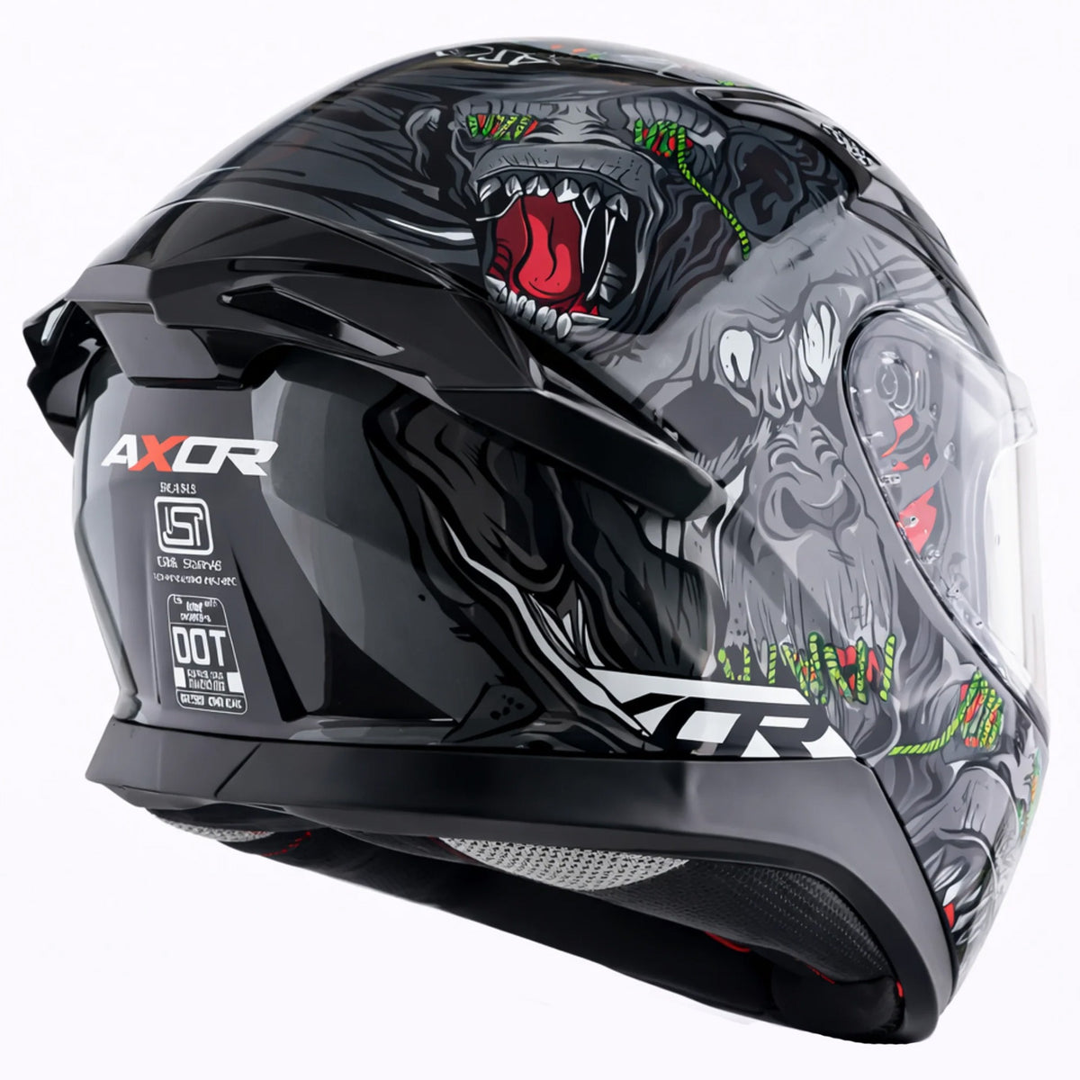 Axor Apex Full Face Helmet - Ascetic Stone Black Grey Gloss