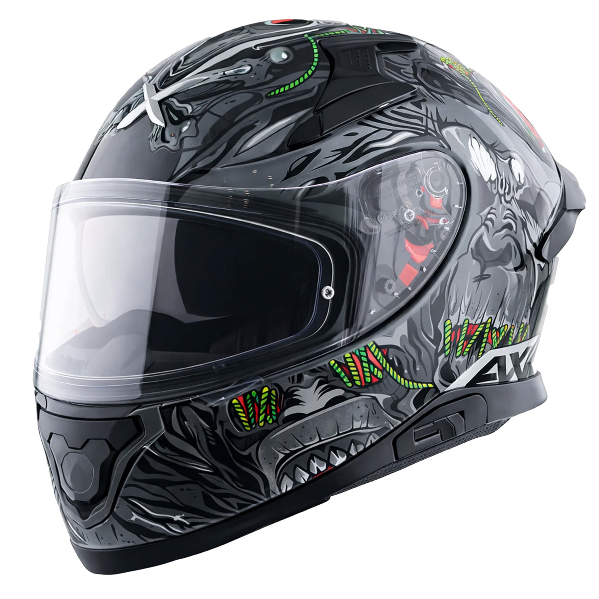 Axor Apex Full Face Helmet - Ascetic Stone Black Grey Gloss