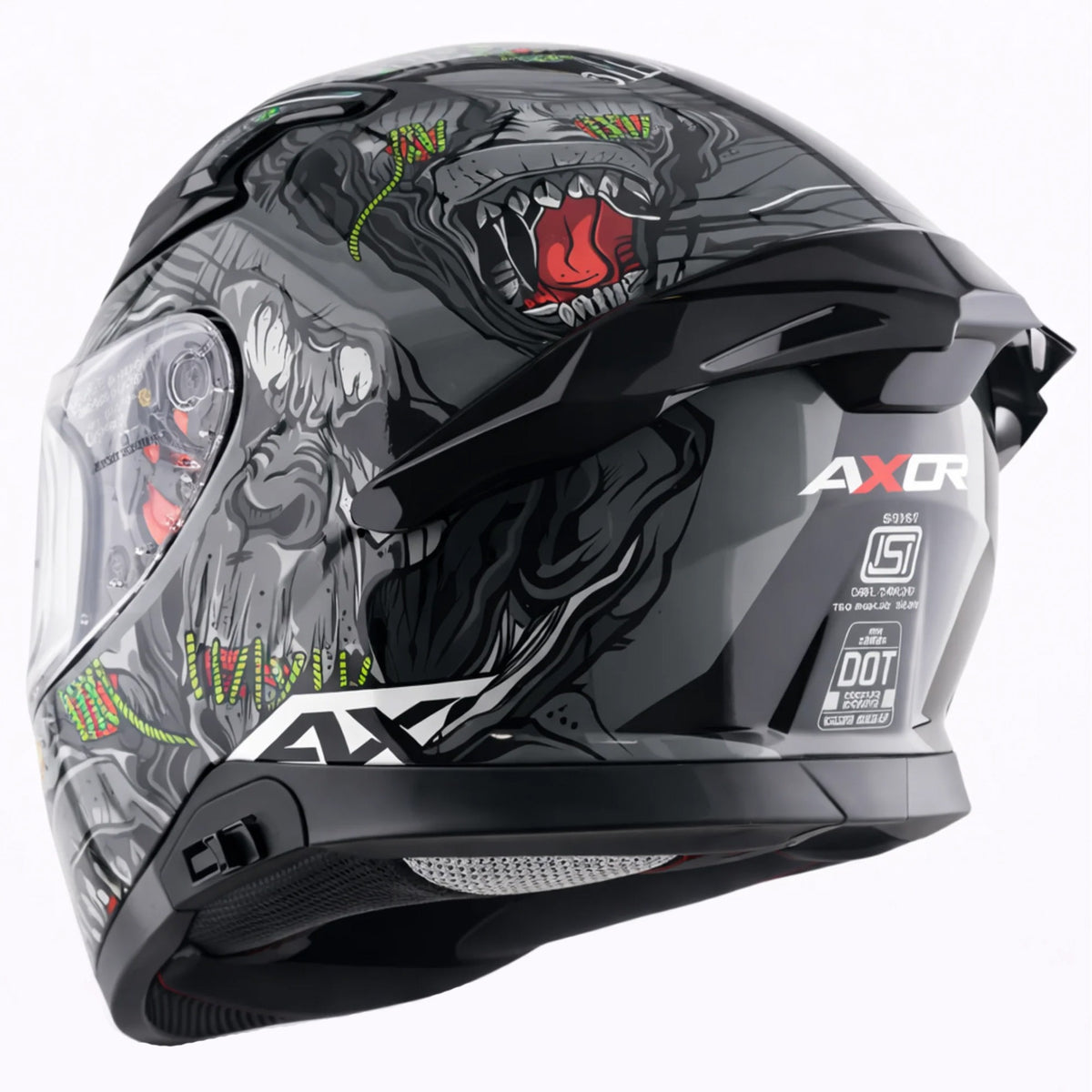 Axor Apex Full Face Helmet - Ascetic Stone Black Grey Gloss