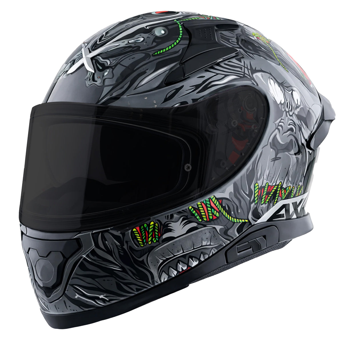 Axor Apex Full Face Helmet - Ascetic Stone Black Grey Gloss