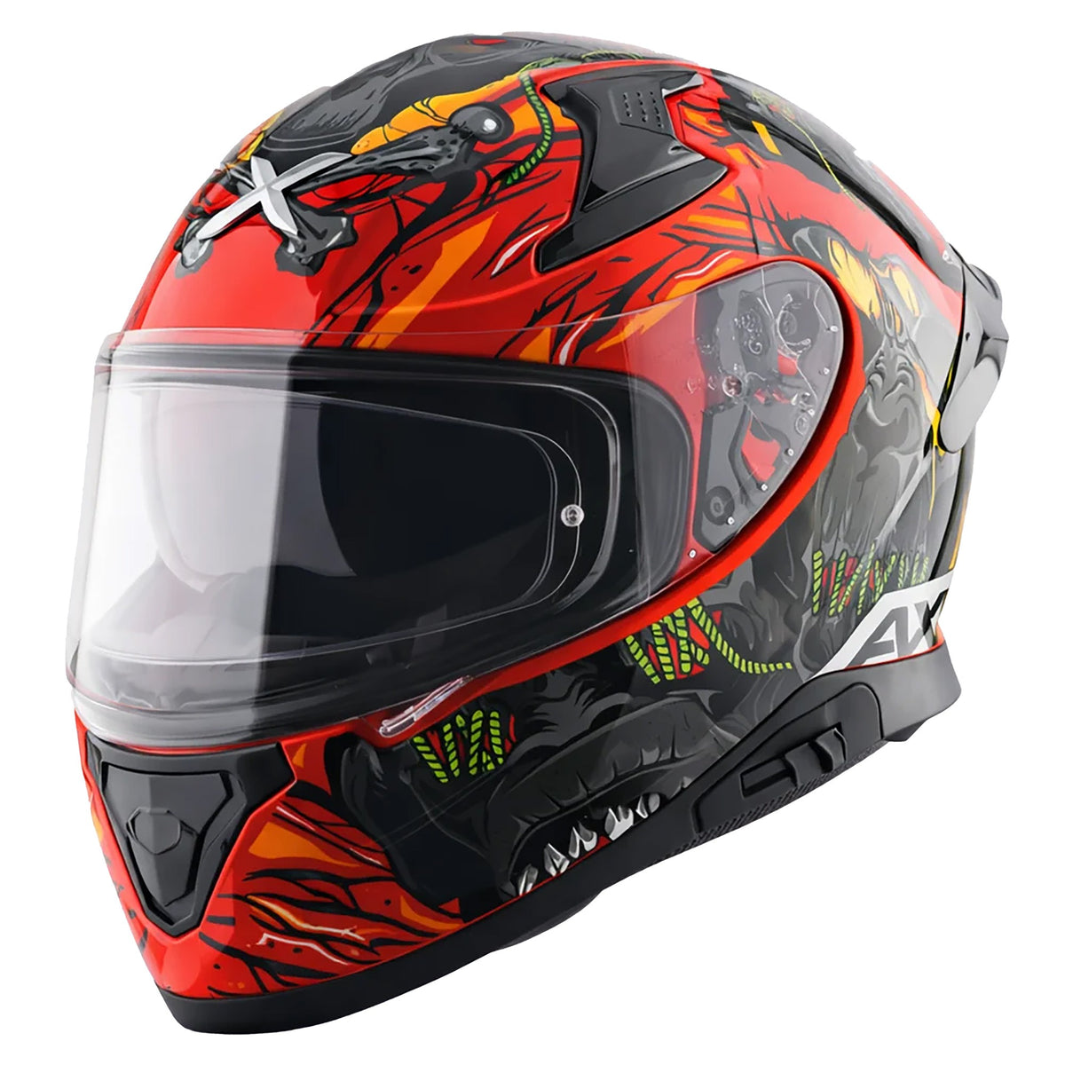 Axor Apex Full Face Helmet - Ascetic Red Grey Gloss