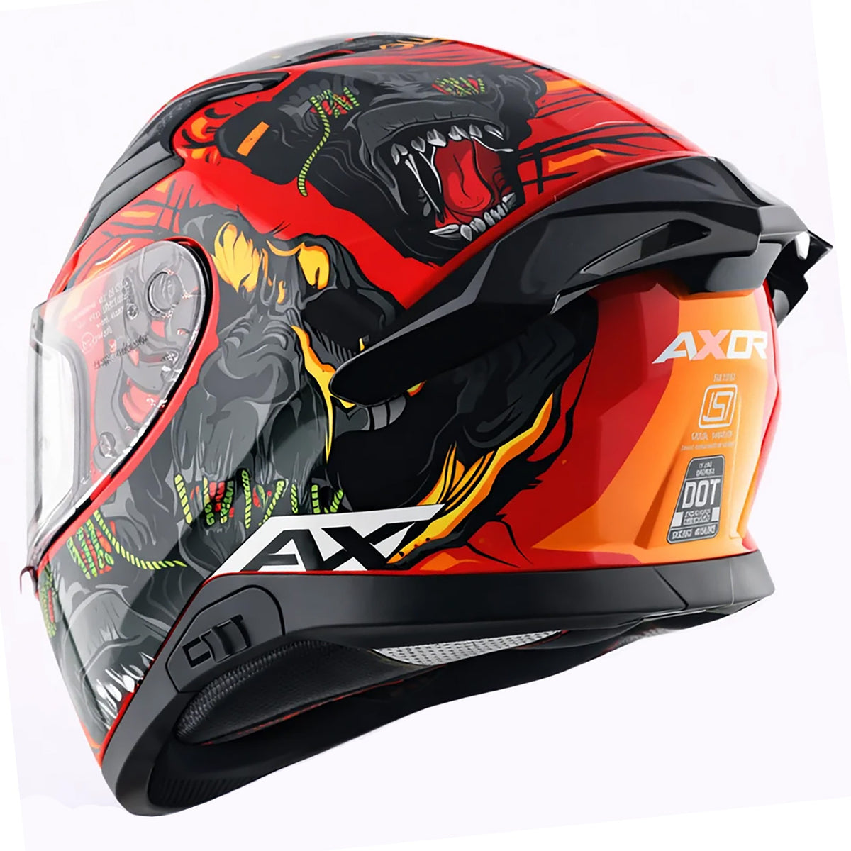 Axor Apex Full Face Helmet - Ascetic Red Grey Gloss