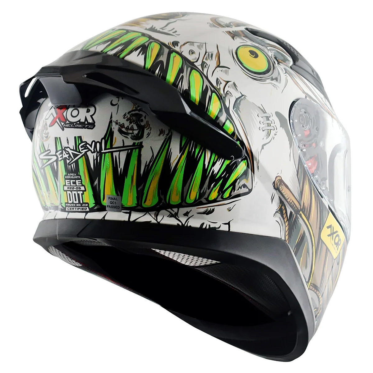 Axor Apex Full Face Helmet - Sea Devil White Gold Gloss