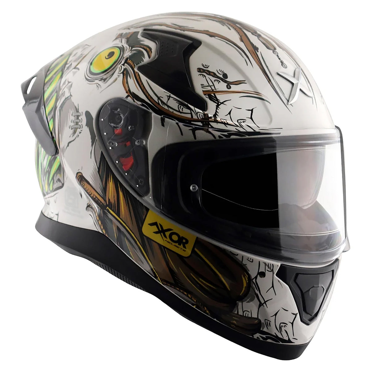 Axor Apex Full Face Helmet - Sea Devil White Gold Gloss