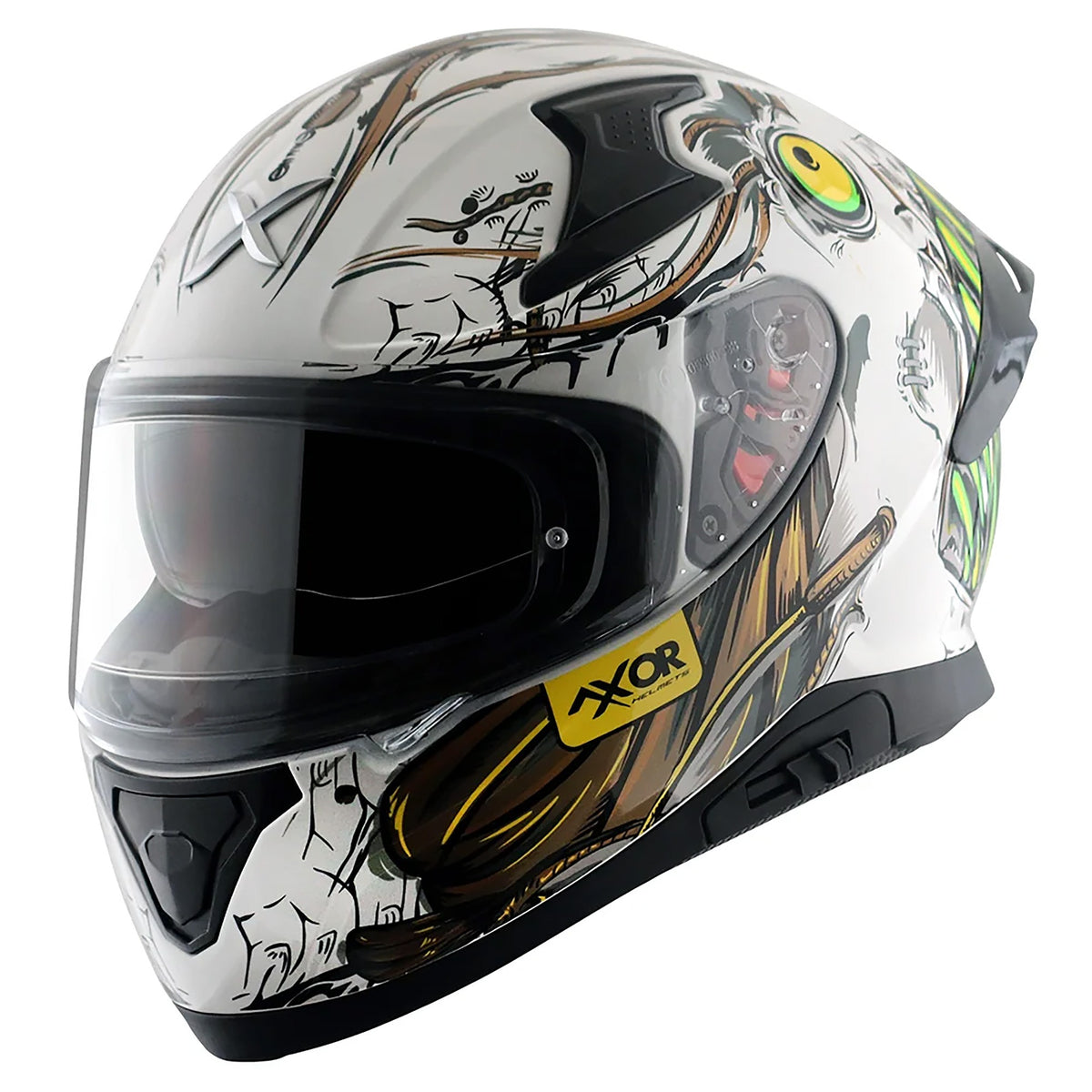Axor Apex Full Face Helmet - Sea Devil White Gold Gloss