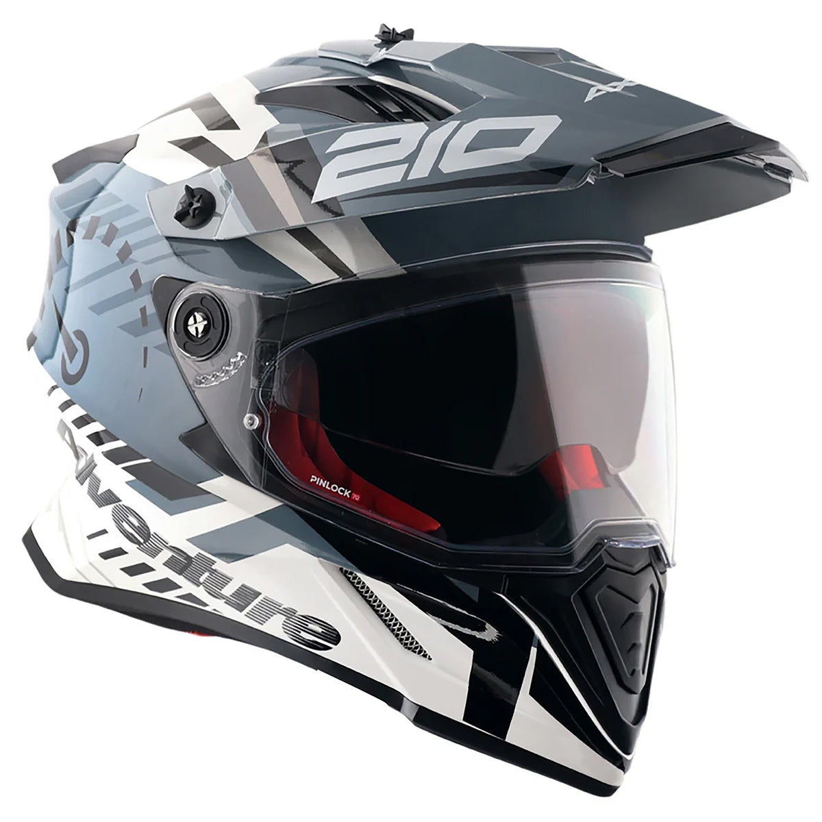 Axor X-Cross Adventure Helmet - Speedometer White Grey Gloss