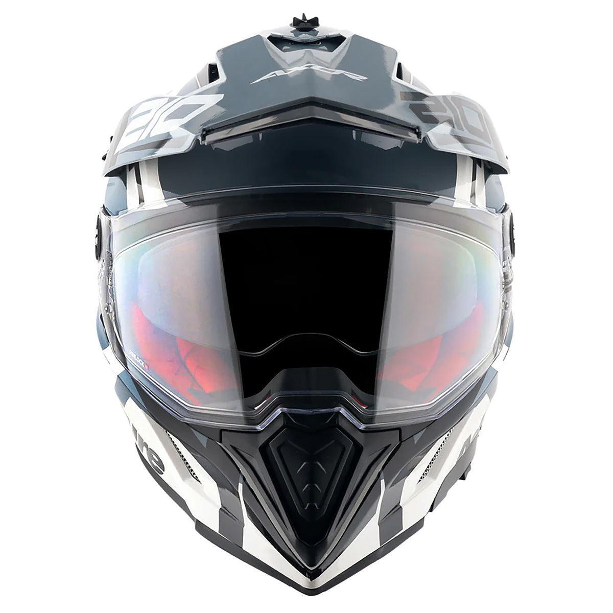 Axor X-Cross Adventure Helmet - Speedometer White Grey Gloss