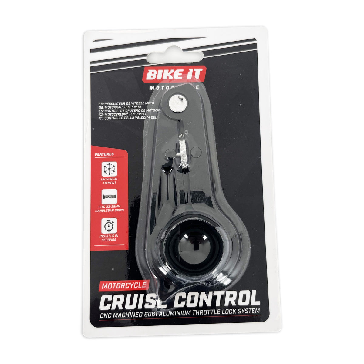 Bike It Cruise Control Throttle Lock – 22–28mm Handlebar Grip Fitting