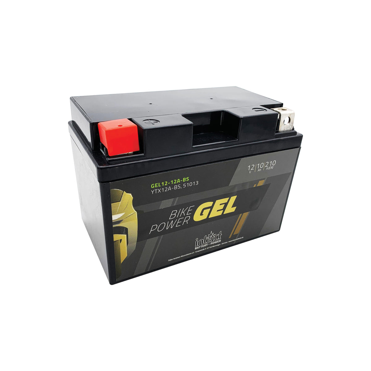 intAct YTX12A-BS Gel Bike-Power Battery