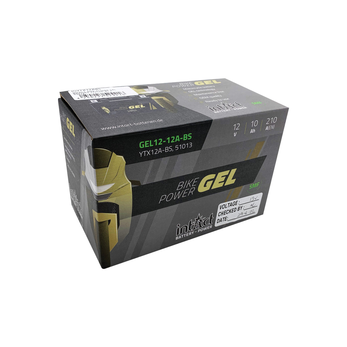 intAct YTX12A-BS Gel Bike-Power Battery