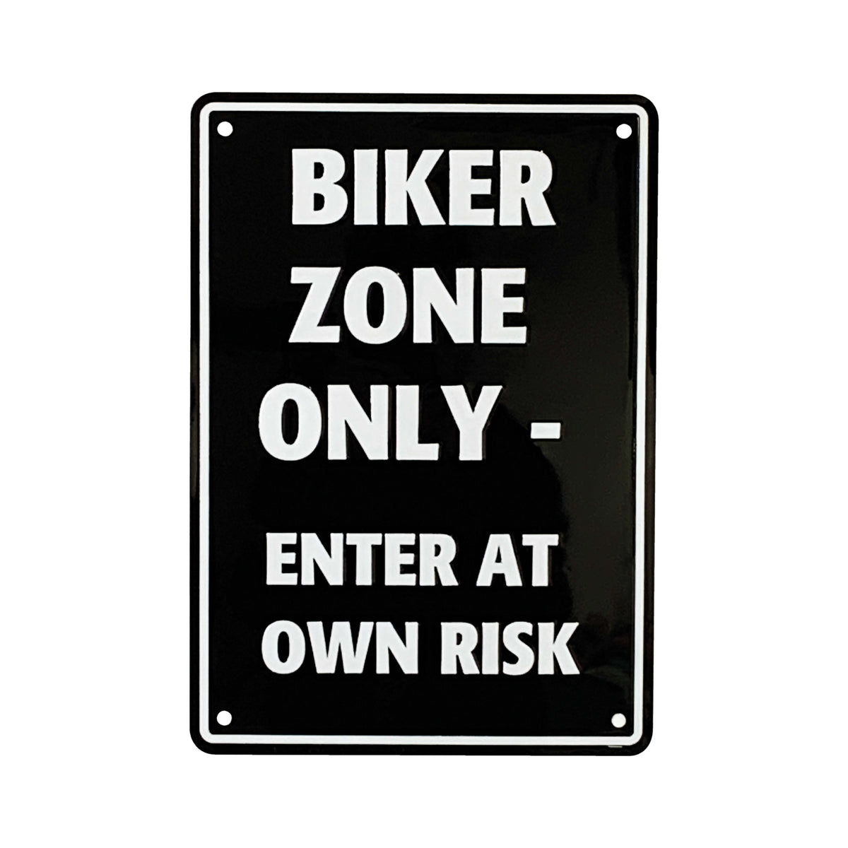 Bike It Aluminium Parking Sign - Biker Zone Only