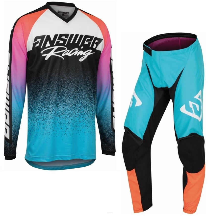 Answer Syncron Prism Motocross Pant & Jersey Kit Astana/Hyper Orange
