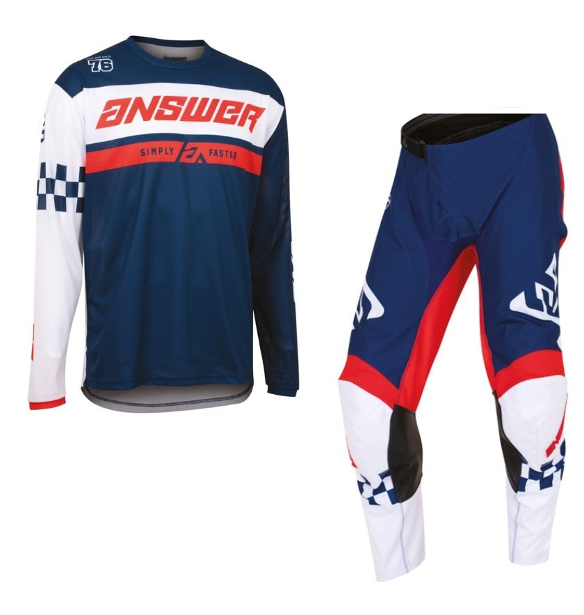 Answer Kids Arkon Octane Motocross Pant & Jersey Kit Navy/White