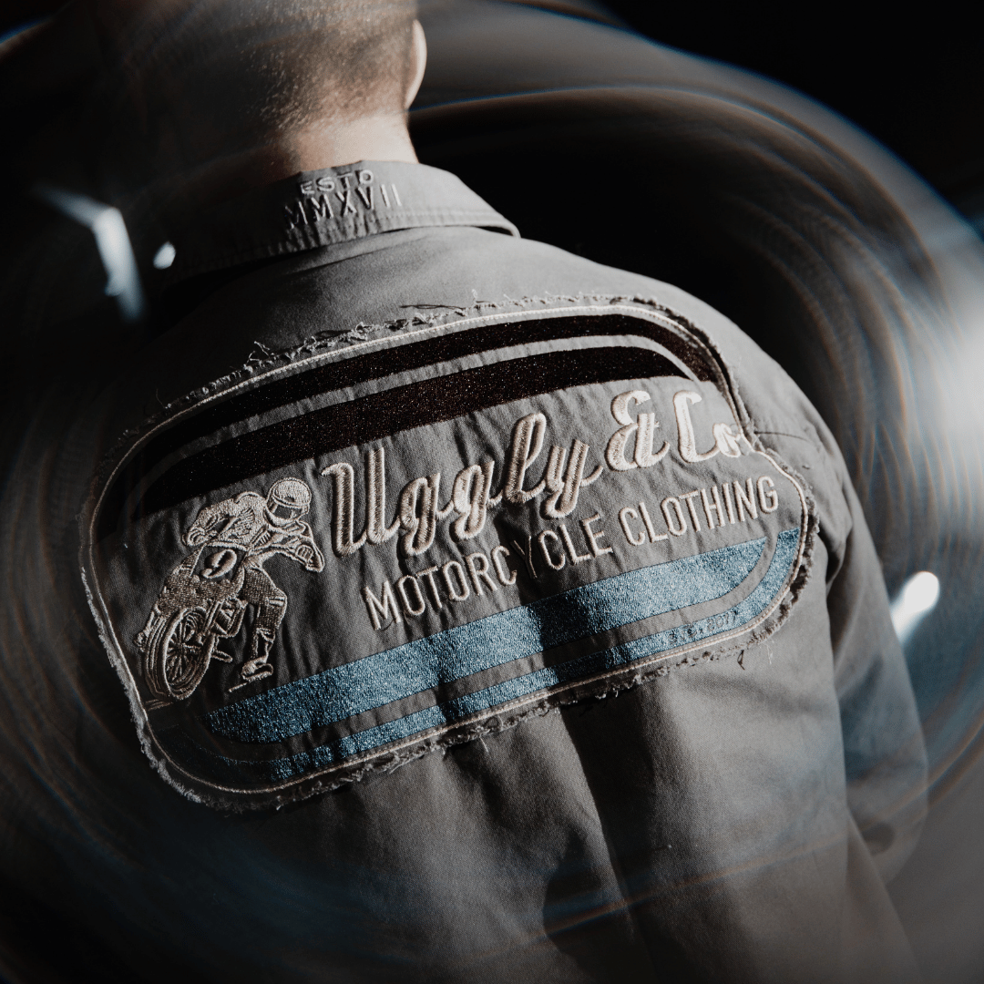 Grey Flattrack Moto Shacket by Uggly & Co