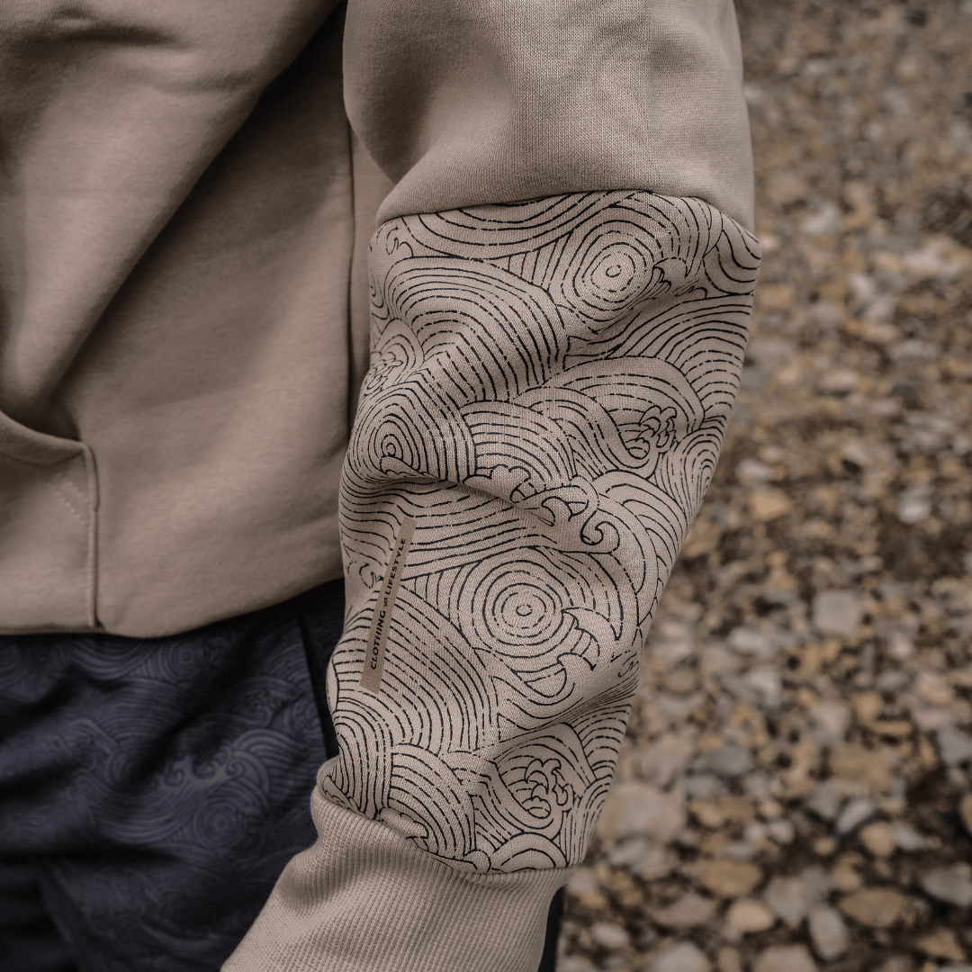 Beige Surf Diamond Hoodie by Uggly & Co