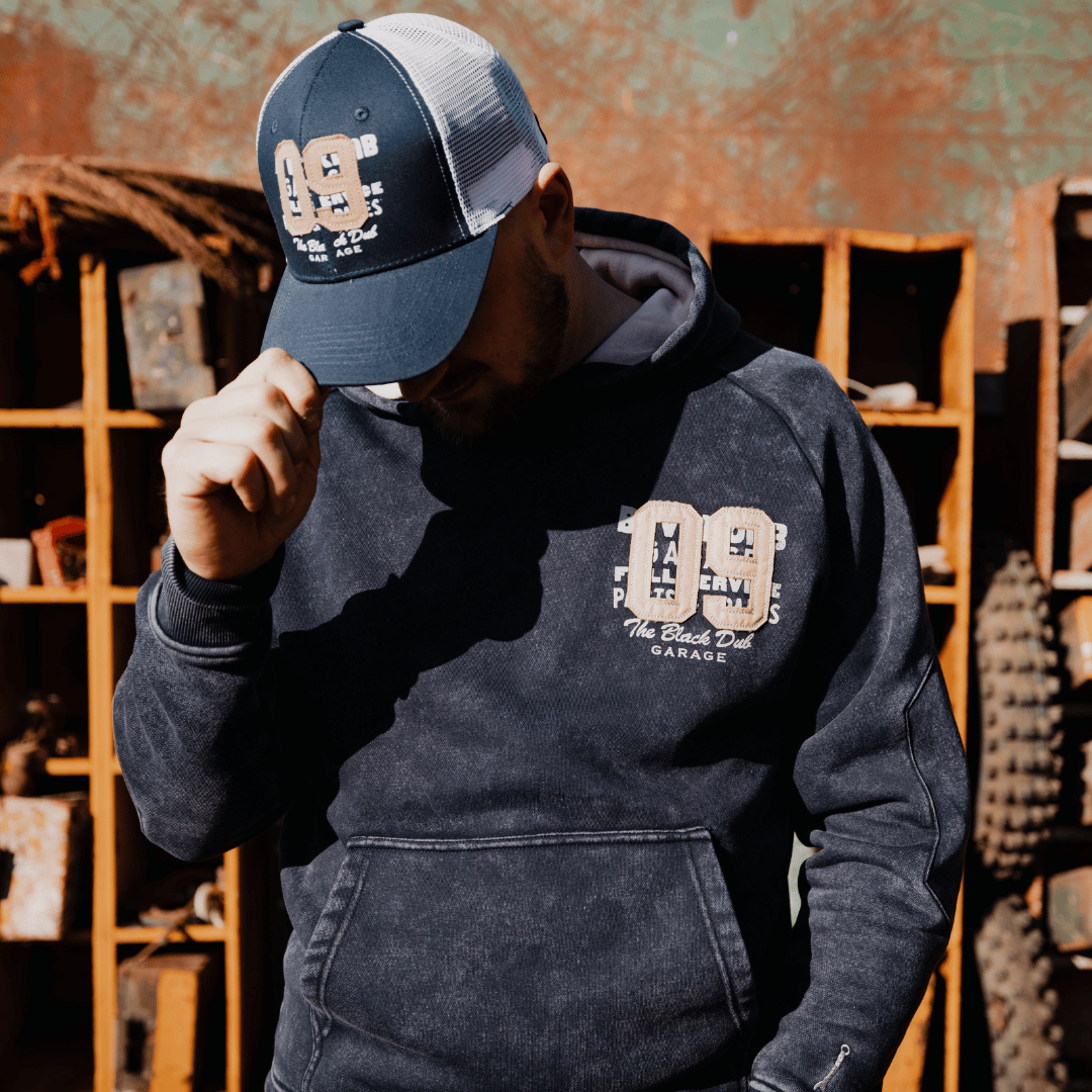 Navy Parts & Spares '09' Hoodie by Uggly & Co
