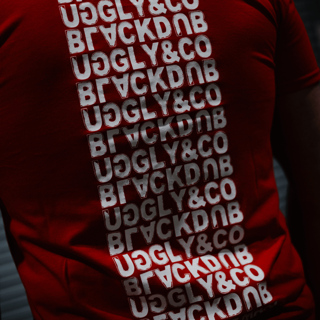 Red Repeat Tee by Uggly & Co