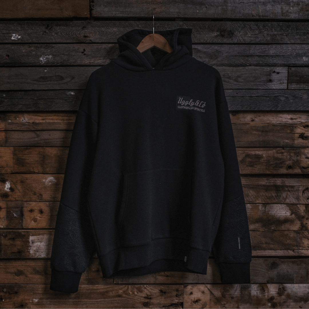 Black Surf Diamond Hoodie by Uggly & Co
