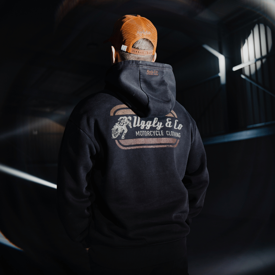 Black Flattrack Hoodie by Uggly & Co