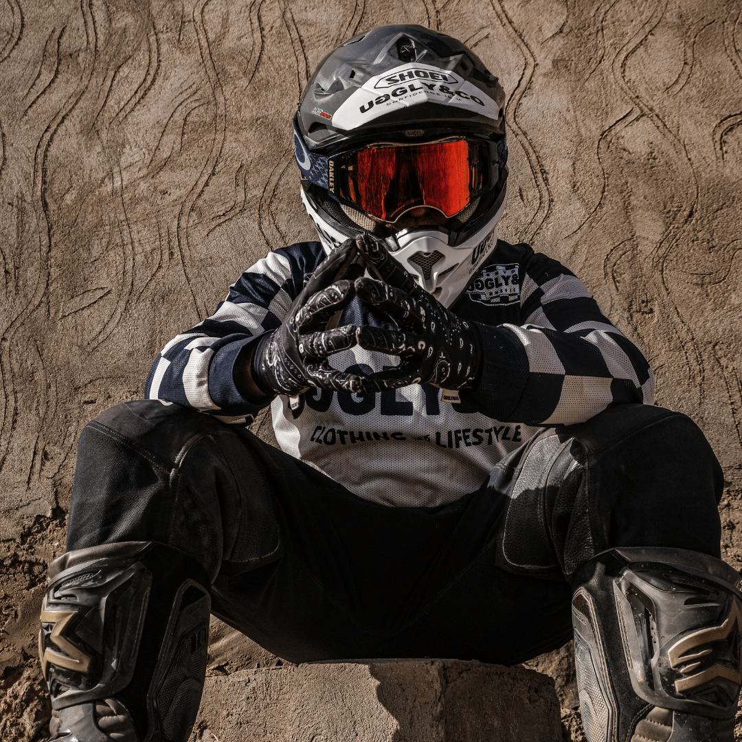 Chequered Vintage Motocross Jersey by Uggly & Co