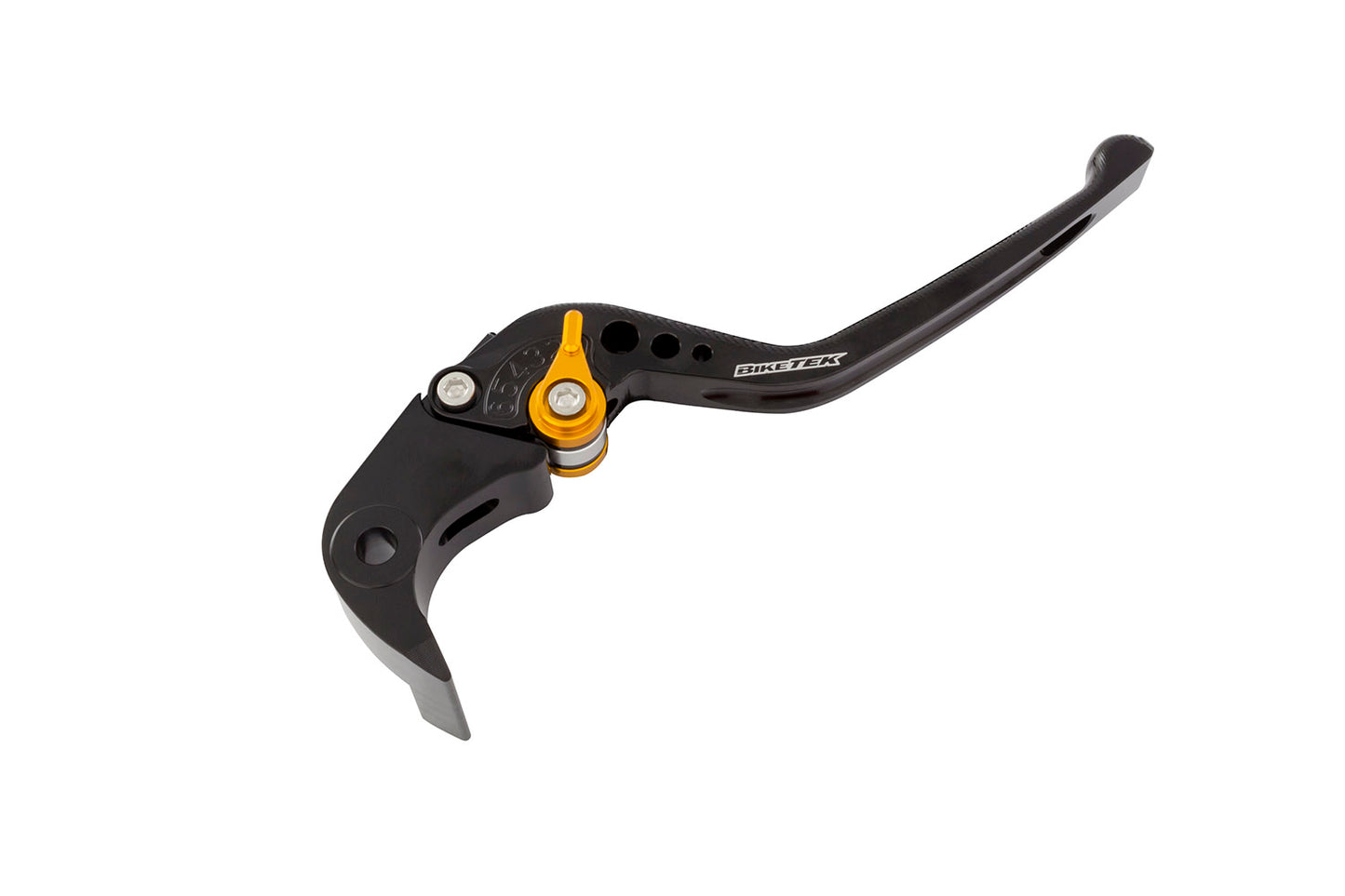 BikeTek Adjustable CNC Brake Lever Short  - Black / Gold Adjuster - #B50S