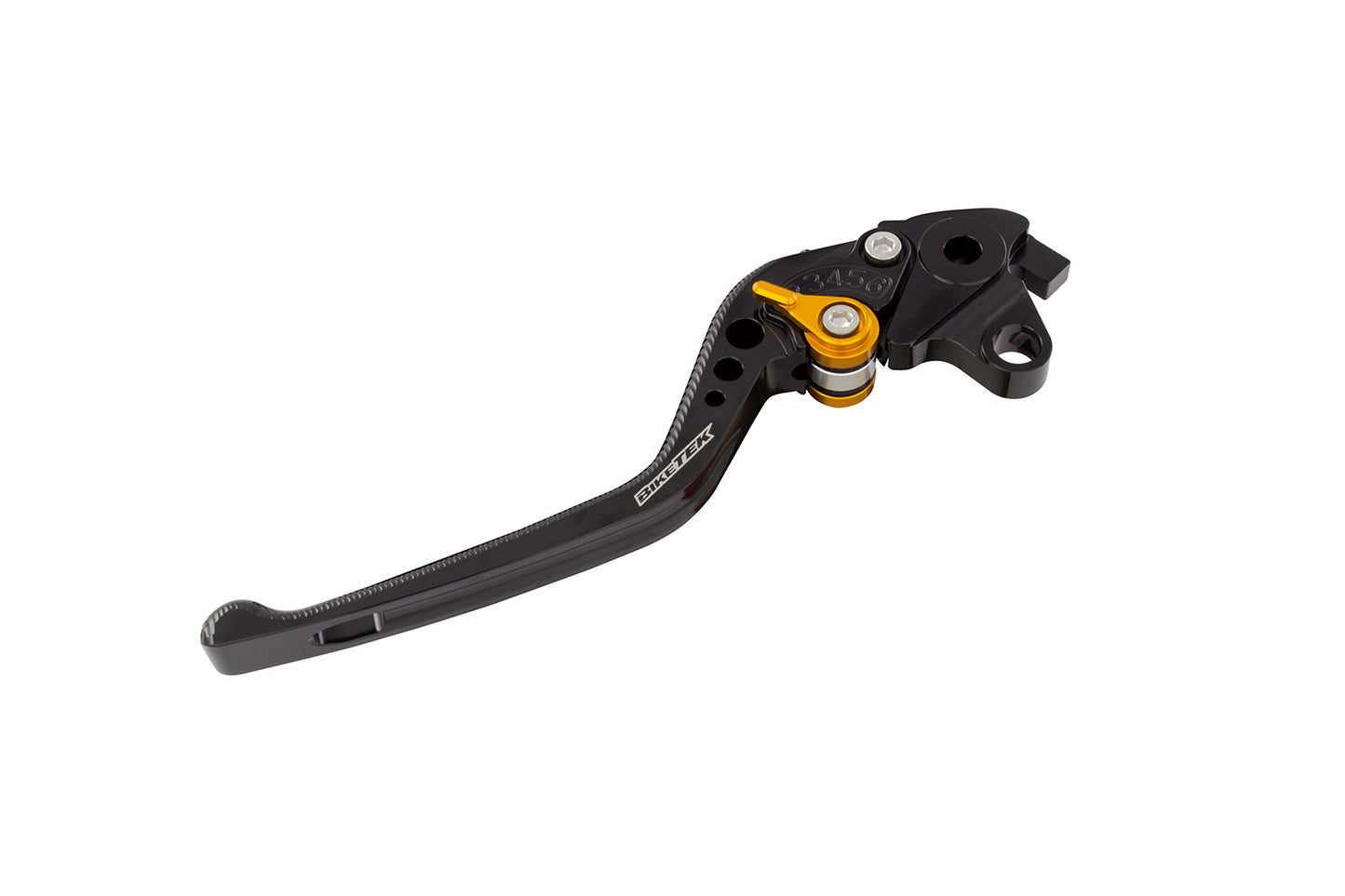 BikeTek Adjustable CNC Clutch Lever Long  - Black / Gold Adjuster - #C91