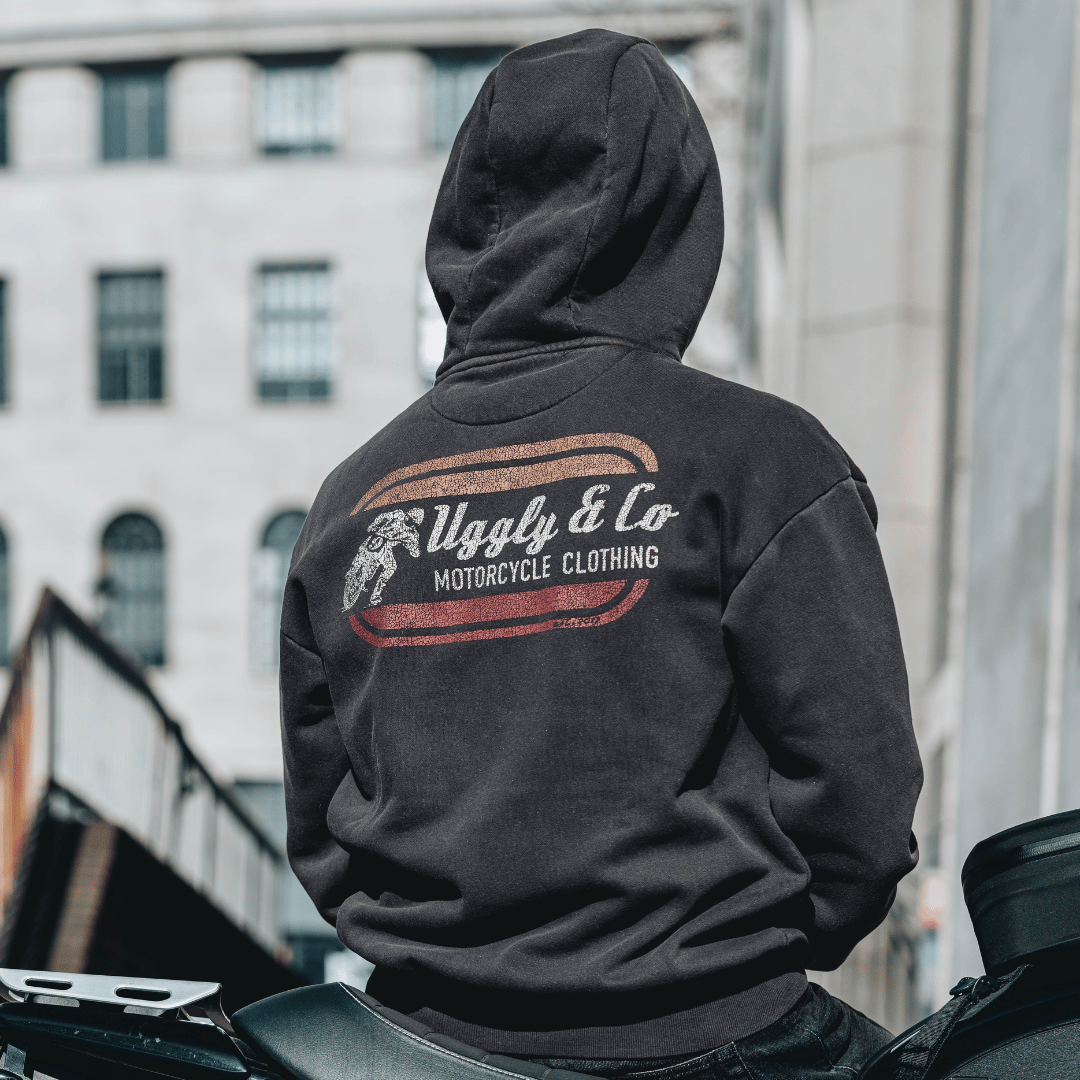 Black Flattrack Hoodie by Uggly & Co