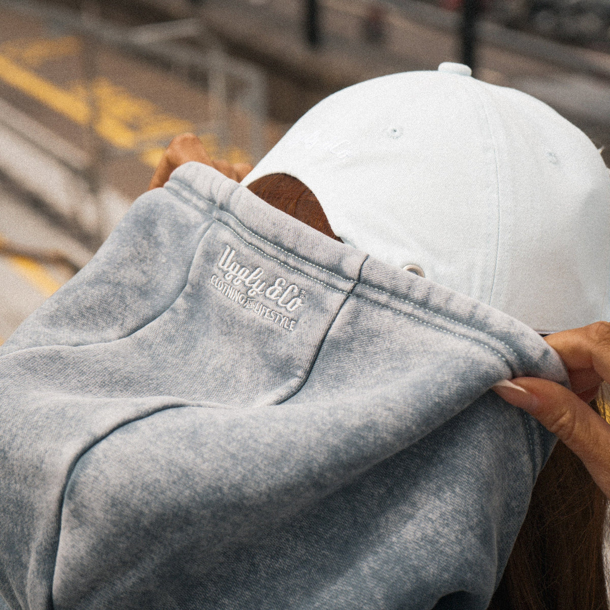 Blue Diamond Acid Wash Hoodie by Uggly & Co