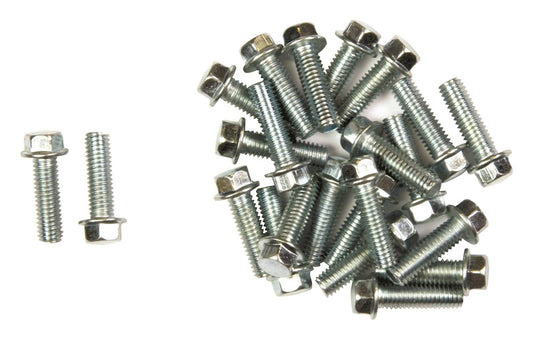 Bike It Carbon Steel Flange Head Bolts M6 x 20mm (25Pcs)