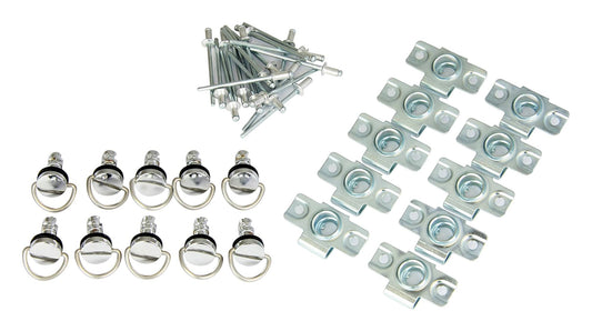 Bike It Silver Quick Release Fairing Fasteners Rivet Type 14mm Pack Of 10