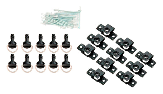 Bike It Black Quick Release Fairing Fasteners Rivet Type 19mm Pack Of 10