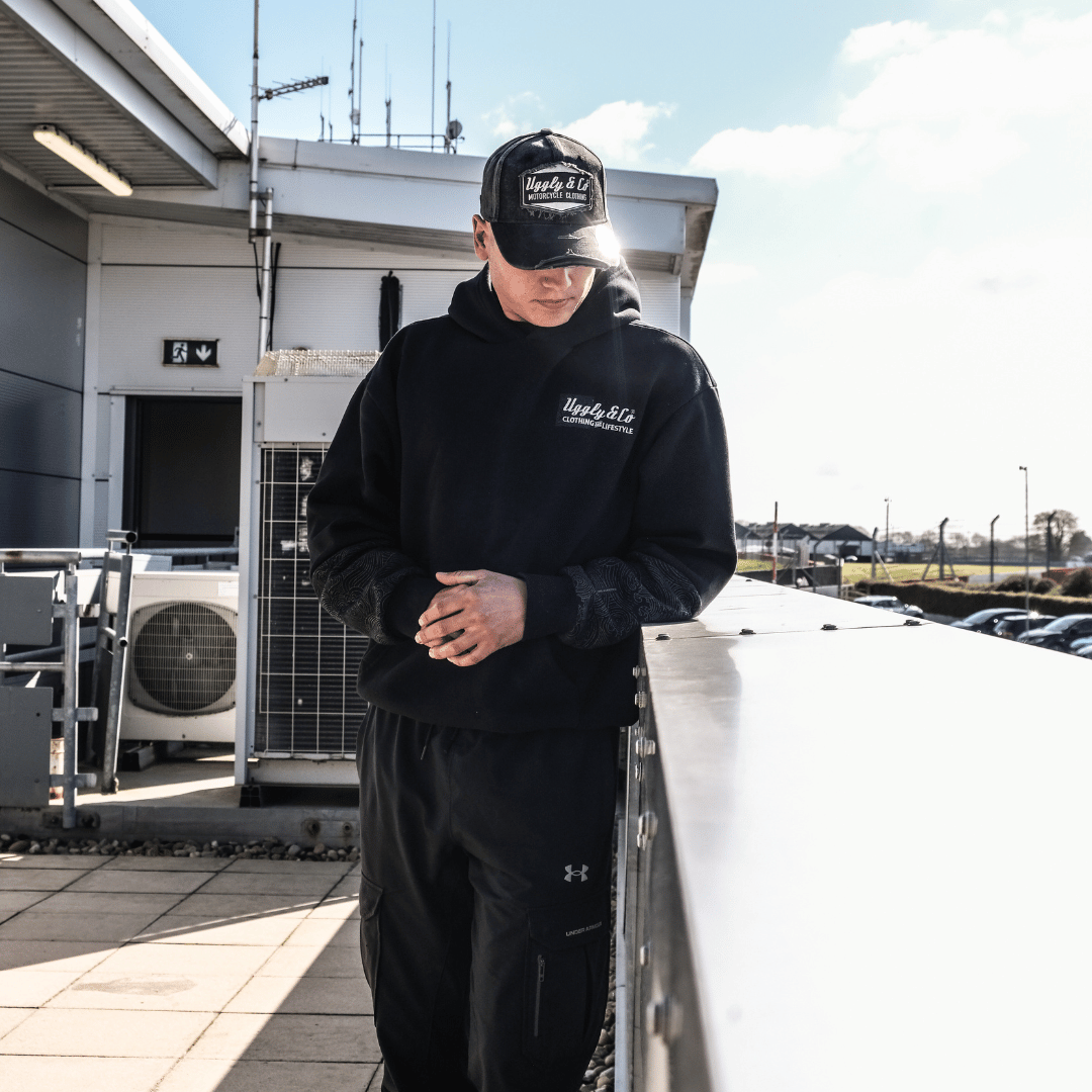 Black Surf Diamond Hoodie by Uggly & Co