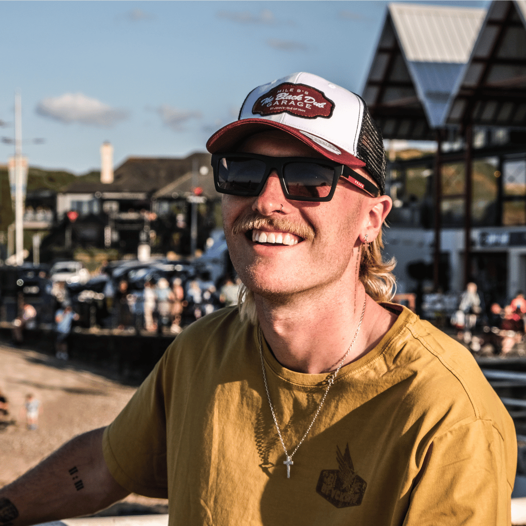 Burgundy Black Dub Garage Trucker Hat by Uggly & Co