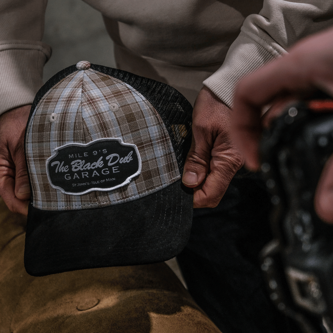 Tartan Garage Trucker Hat by Uggly & Co