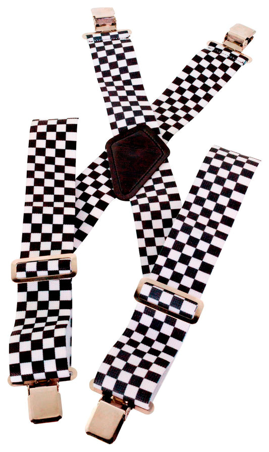 Bike It Checkered Motorcyclist Braces
