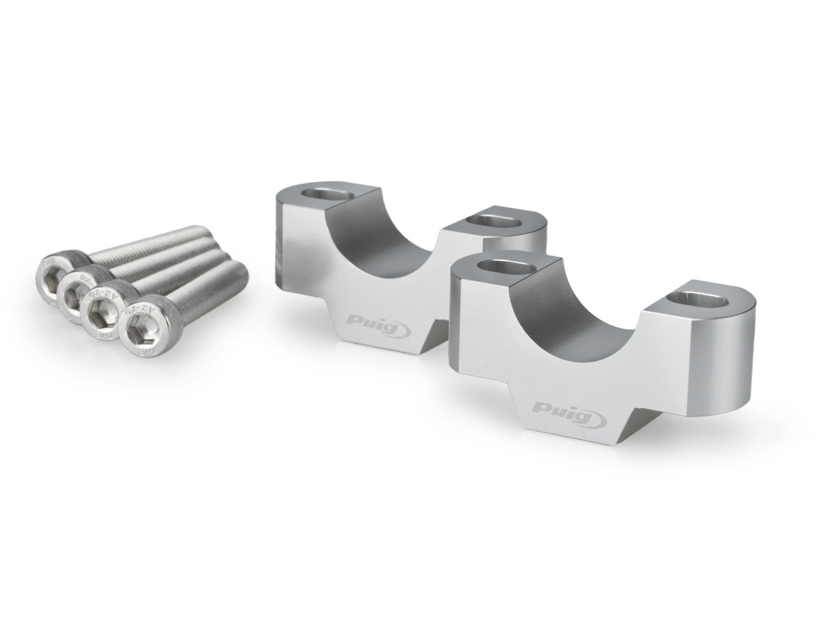 20mm Handlebar Risers For 22-32mm Bars - Silver