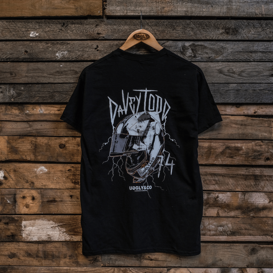 Davey Todd 'Lightning Bolt' Black Tee by Uggly & Co